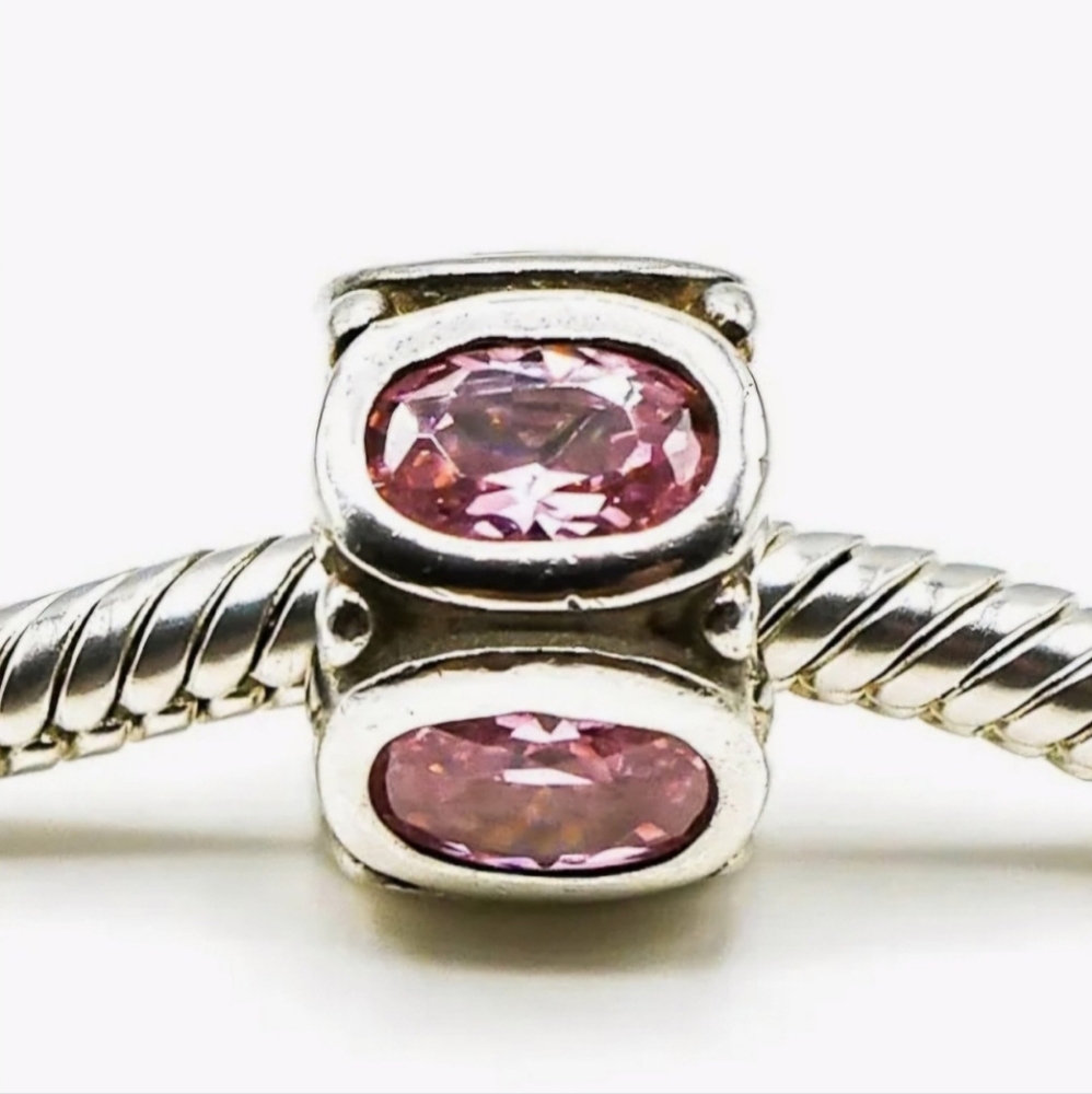 Chamila CZ Oval Pink Charm
